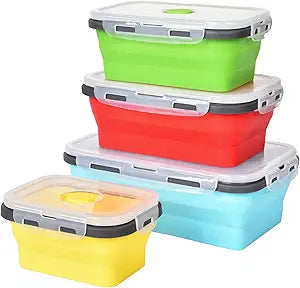Collapsible Silicone Food Containers (Set of 4)