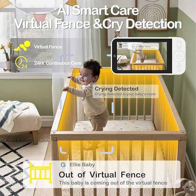 Smart Baby Monitor with Camera & Wi-Fi