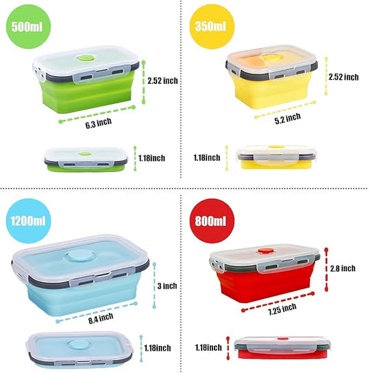 Collapsible Silicone Food Containers (Set of 4)